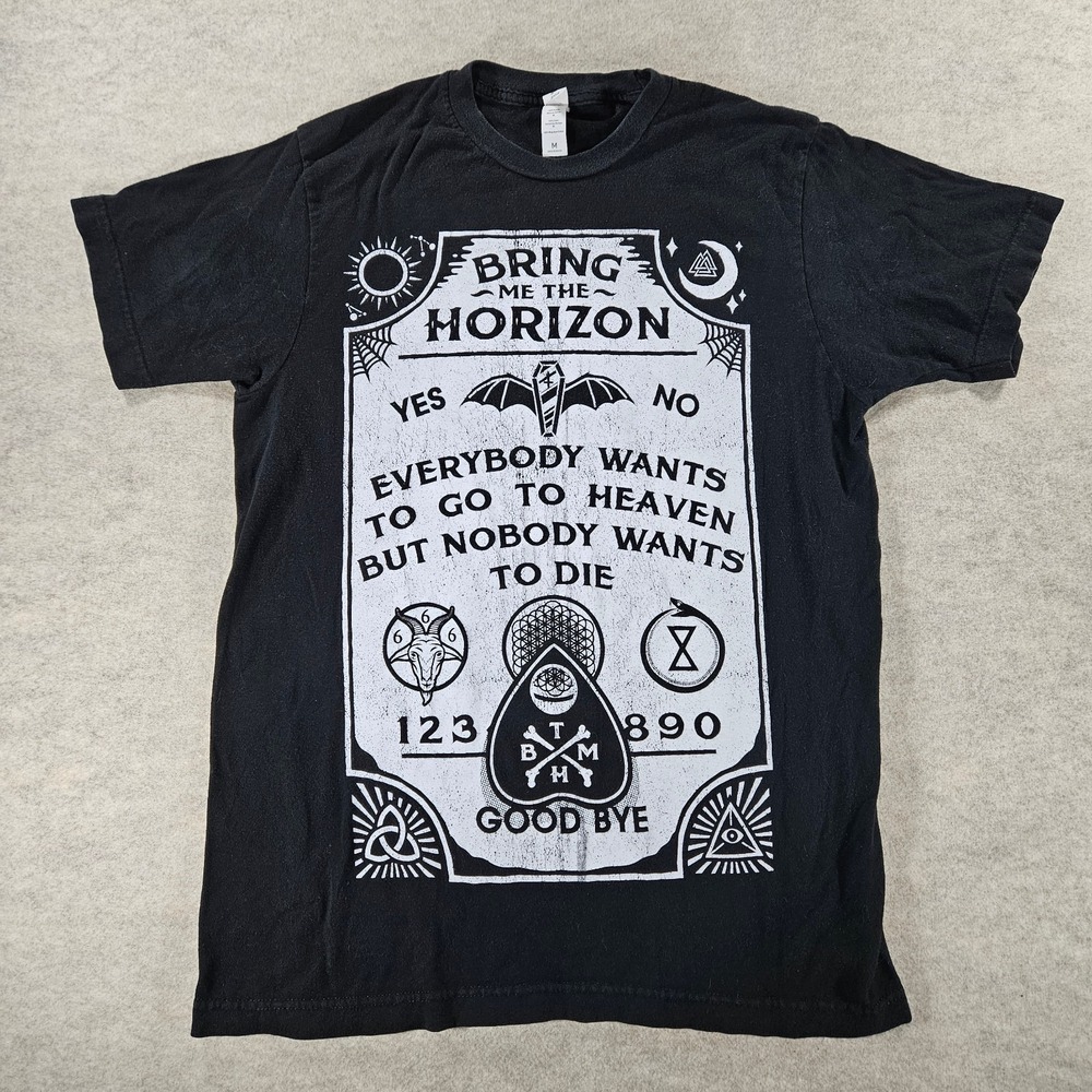 Bring Me The Horizon Spirit Board T Shirt Mens M Black BMTH Double Sided Band